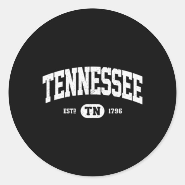 Tennessee Tennessee Runder Aufkleber (Vorderseite)