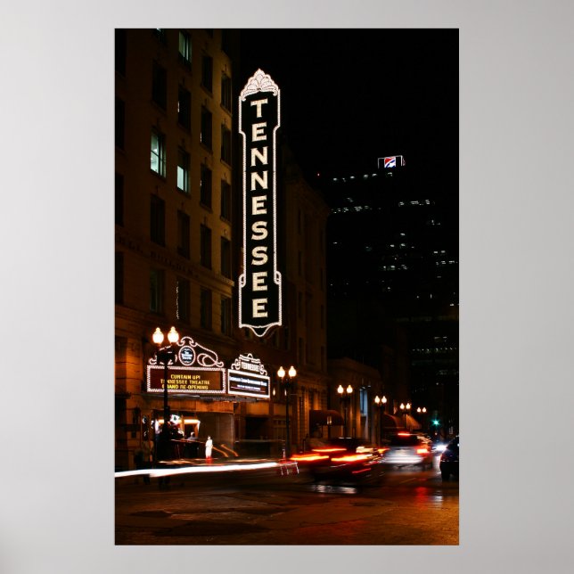 Tennessee Theater Night Poster (Vorne)