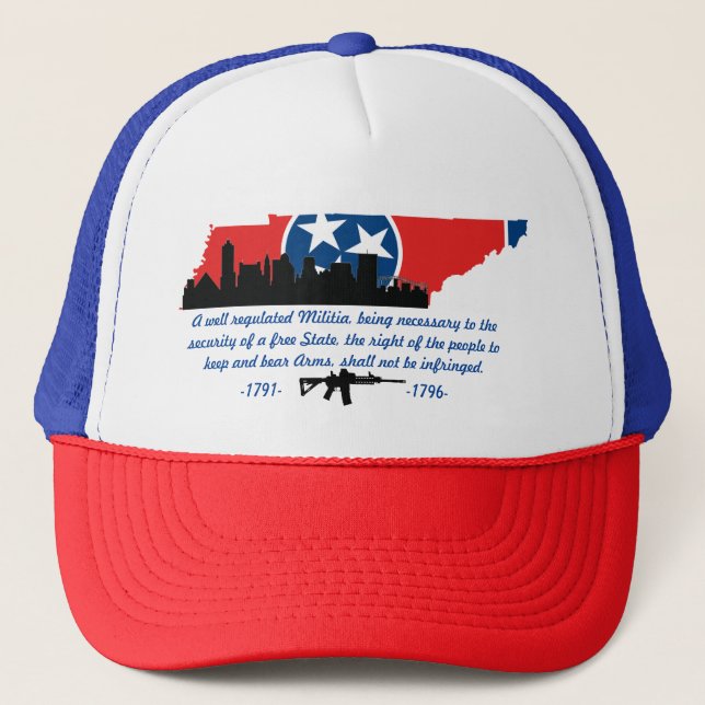 tennessee themed zweiter Änderungsantrag hat Truckerkappe (Vorderseite)