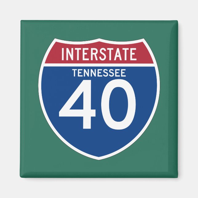 Tennessee TN I-40 Interstate Highway Shield - Magnet (Vorne)