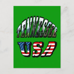 Tennessee und USA Picture Text Postkarte