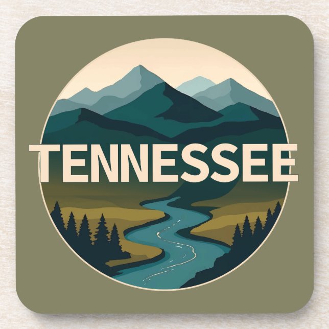Tennessee USA Getränkeuntersetzer (Vorderseite)