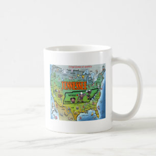 Tennessee USA Karte Kaffeetasse