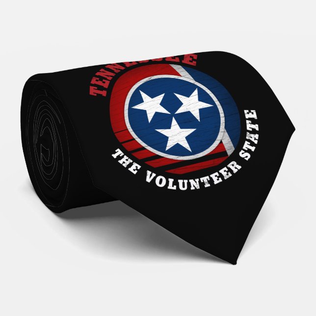 TENNESSEE VOLUNTEER STAAT FLAG KRAWATTE (Gerollt)