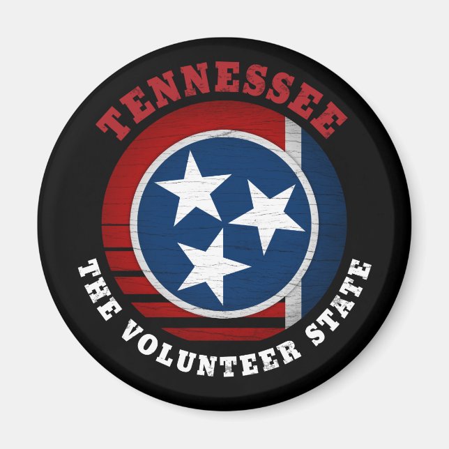 TENNESSEE VOLUNTEER STAAT FLAG MAGNET (Vorne)