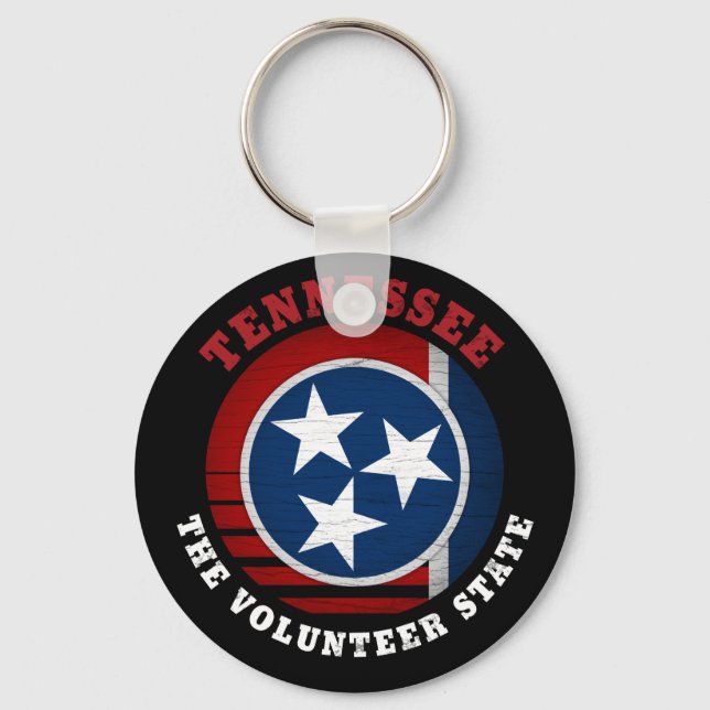 TENNESSEE VOLUNTEER STAAT FLAG SCHLÜSSELANHÄNGER (Vorderseite)