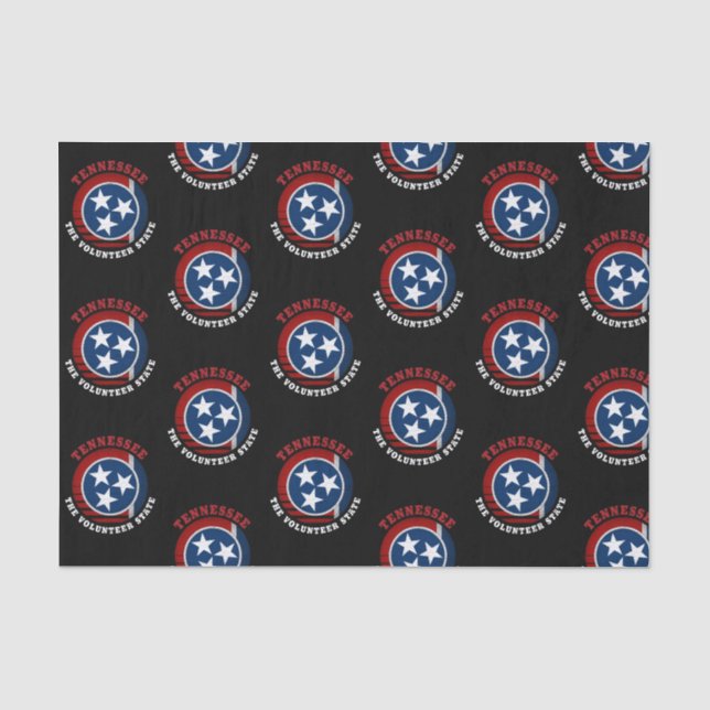 TENNESSEE VOLUNTEER STAAT FLAG SEIDENPAPIER (Vorderseite)
