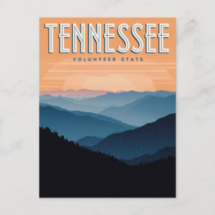 Tennessee Volunteer-Staat Postkarte