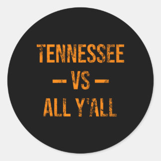 Tennessee Vs All Y'All Weathered South Runder Aufkleber