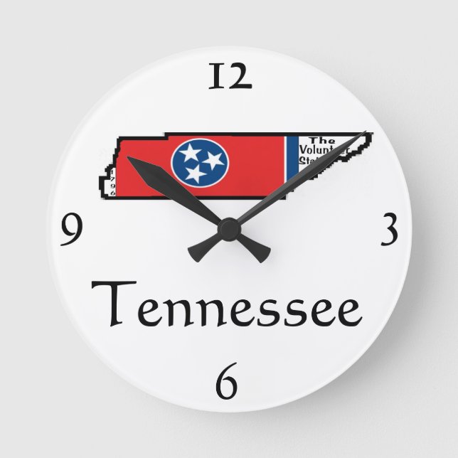 Tennessee Wall Clock Runde Wanduhr (Vorderseite)