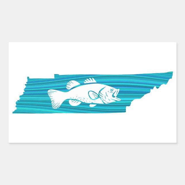 Tennessee Wave Fishing Rechteckiger Aufkleber (Vorderseite)