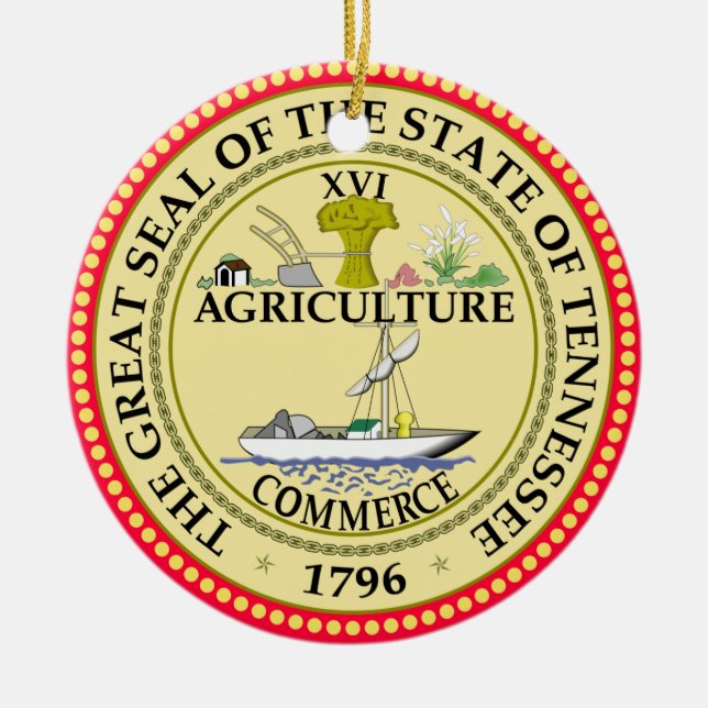 Tennessee* Weihnachtsverzierung Keramik Ornament (Vorne)