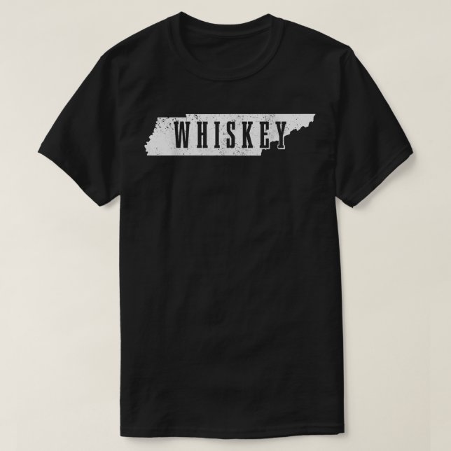 Tennessee Whiskey Staat Karte Bourbon Whisky Vinta T-Shirt (Design vorne)