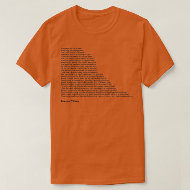 Tennessee Williams Quotes T-Shirt (Design vorne)