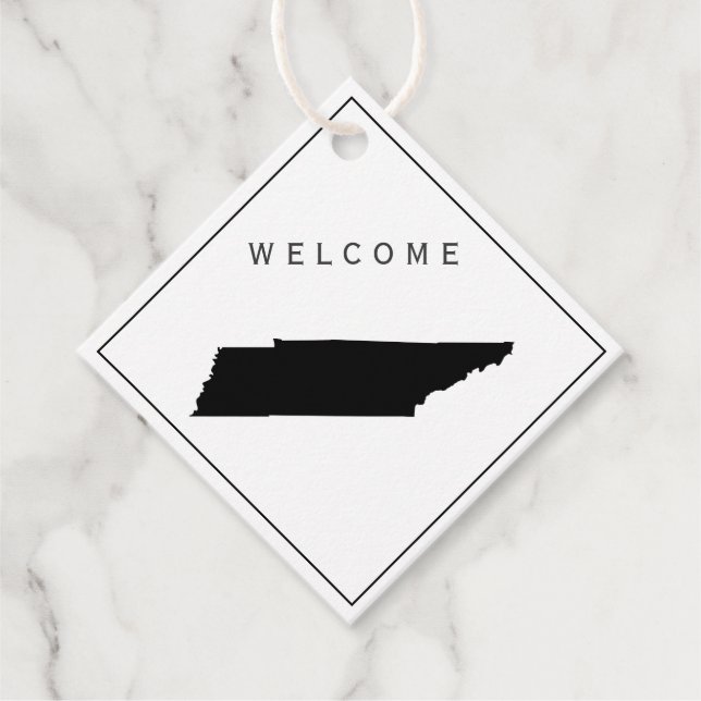 Tennessee Willkommensbeutel Tag Hochzeitswoche Geschenkanhänger (Vorderseite)
