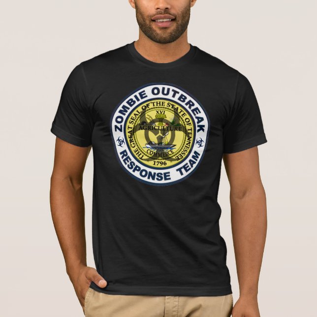 Tennessee-Zombie-Ausbruch-Warteteam T-Shirt (Vorderseite)