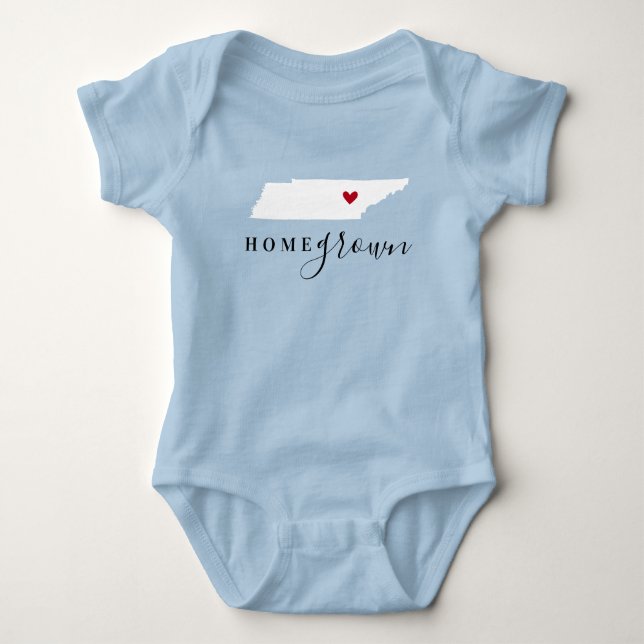 Tennessee Zuhause Groß Staat T-Shirt Baby Strampler (Vorderseite)