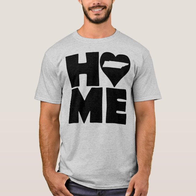 Tennessee Zuhause Heart Staat T-Shirts T - Shirt (Vorderseite)