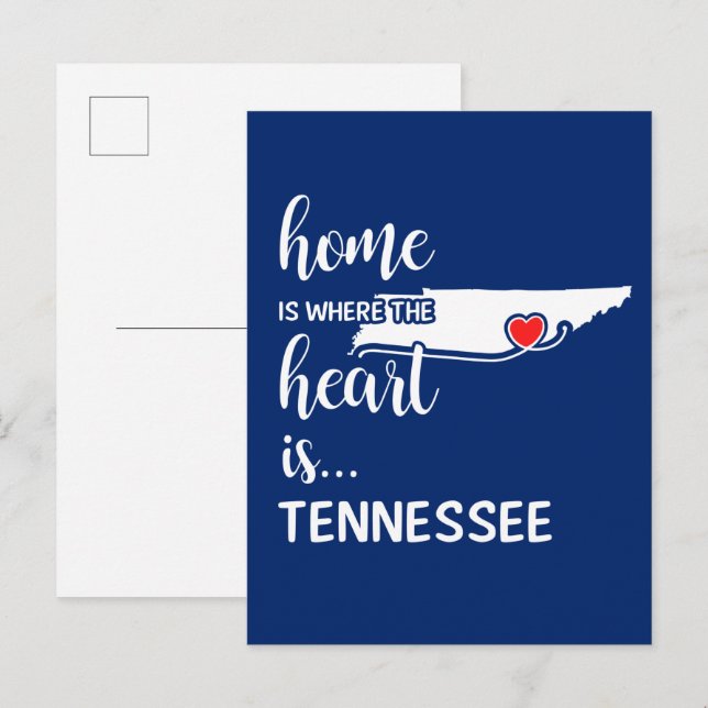 Tennessee Zuhause ist das Herz Postkarte (Vorne/Hinten)