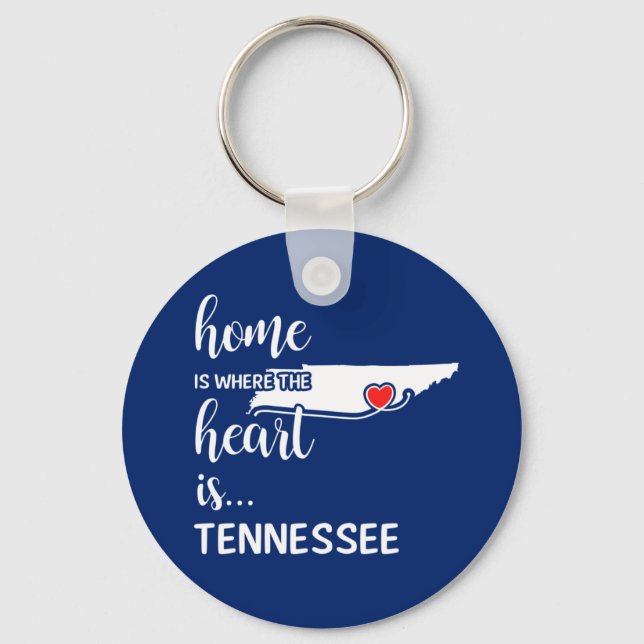 Tennessee Zuhause ist das Herz Schlüsselanhänger (Vorderseite)