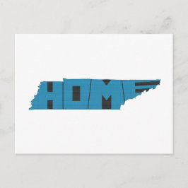 Tennessee Zuhause Staat Staat Map Shaped Blue Postkarte