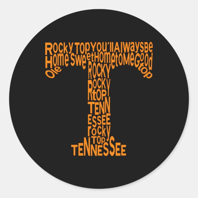 Tennessee Zuhause Sweet Zuhause Tennessee Sport Runder Aufkleber (Vorderseite)
