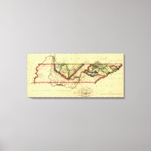TennesseePanoramakarteTennessee Leinwanddruck