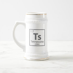 Tennessin - Tennessee Science Periodic Table Bierglas