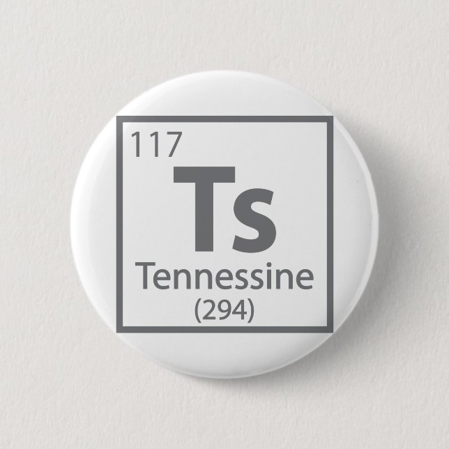 Tennessin - Tennessee Science Periodic Table Button (Vorderseite)