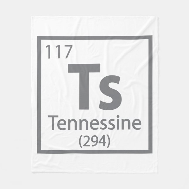 Tennessin - Tennessee Science Periodic Table Fleecedecke (Vorderseite)