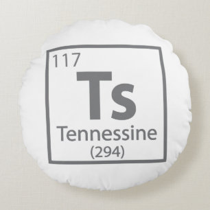Tennessin - Tennessee Science Periodic Table Rundes Kissen