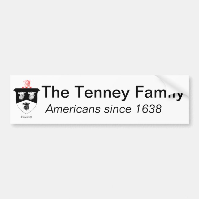 Tenney Familien-Autoaufkleber Autoaufkleber (Vorne)