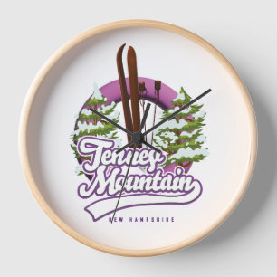 Tenney Mountain New Hampshire Ski Logo Uhr
