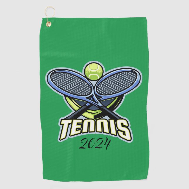 Tennis 2024 Sweat Towel Golfhandtuch (Vorderseite)