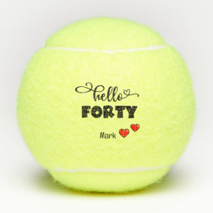 Tennis 40. Geburtstag Tennisbälle