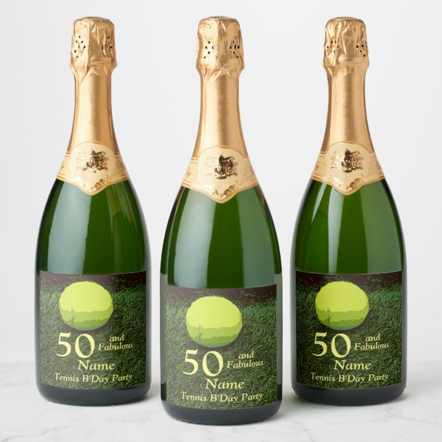 Tennis 50. und fabelhafte Geburtstagsparty (Flaschen)