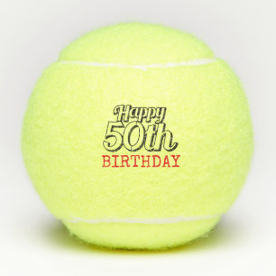 Tennis 50e anniversaire avec balle de tennis et no