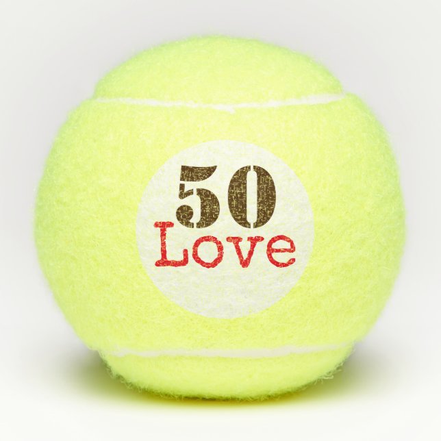 Tennis 50e Anniversaire balle de tennis et numéro  (Devant)