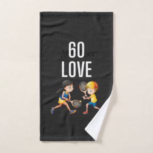 Tennis 60. Geburtstag mit der Nummer 60 Liebe Handtuch