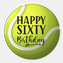 Tennis 60. Geburtstag mit Tennisball