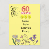 Tennis 60. Geburtstag Save the Date