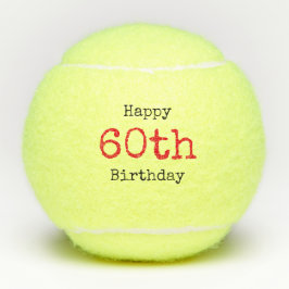 Tennis 60e anniversaire avec balle de tennis et no