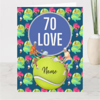 Tennis 70. Geburtstag siebzig LIEBE