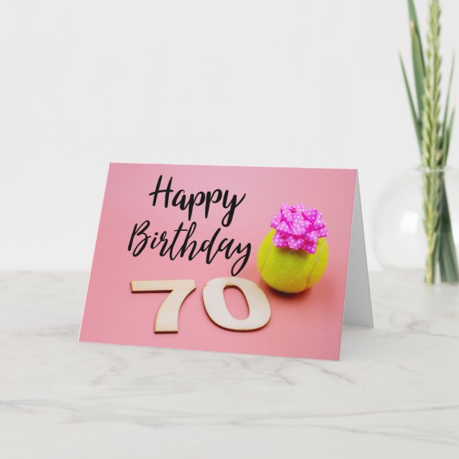 Tennis 70e Anniversaire carte sur arrière - plan r (Devant)