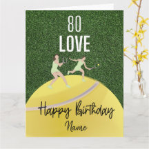 Tennis 80. Geburtstag Spieler auf Grün
