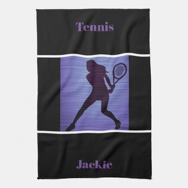 Tennis Abstrait violet et serviettes de cuisine no (Vertical)