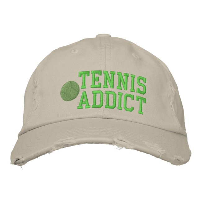 Tennis Addict bestickter Hut (Vorderseite)