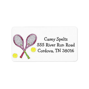 Tennis Address Labels Adressaufkleber