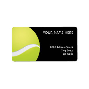 Tennis Address Labels Adressaufkleber
