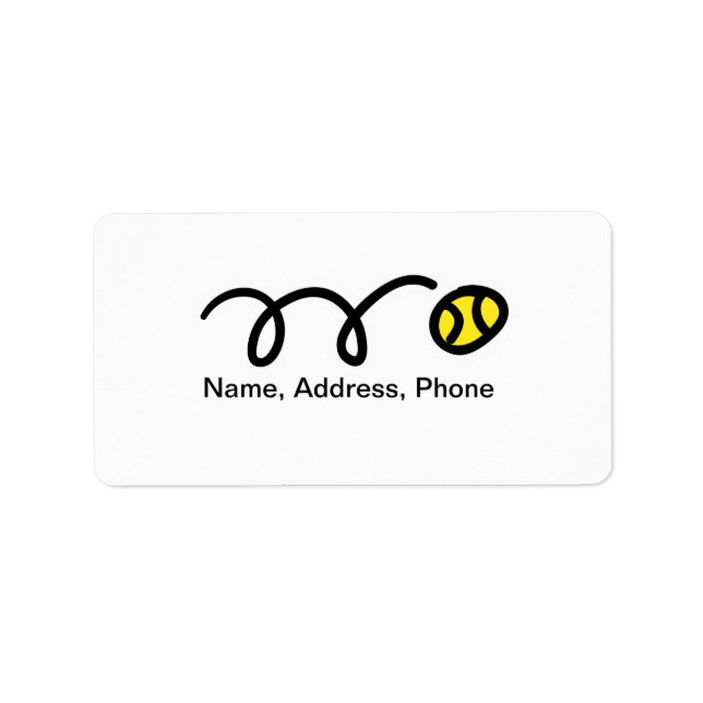 Tennis-Adressetiketten / Aufkleber Adressaufkleber (Vorne)